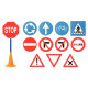 Lot de 12 Panneaux routiers 86cm