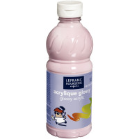 Flacon 500ml d'acrylique Glossy Lefranc Bourgeois, rose bonbon 