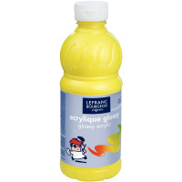 Flacon 500ml d'acrylique Glossy Lefranc Bourgeois, jaune citron 