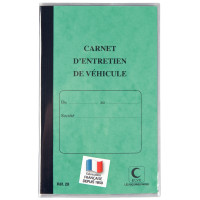 Carnet d'entretien de véhicule 